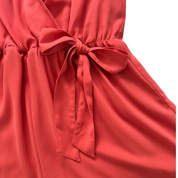 Leith Orange Vneck Wrap Top Romper - Picture 6 of 6